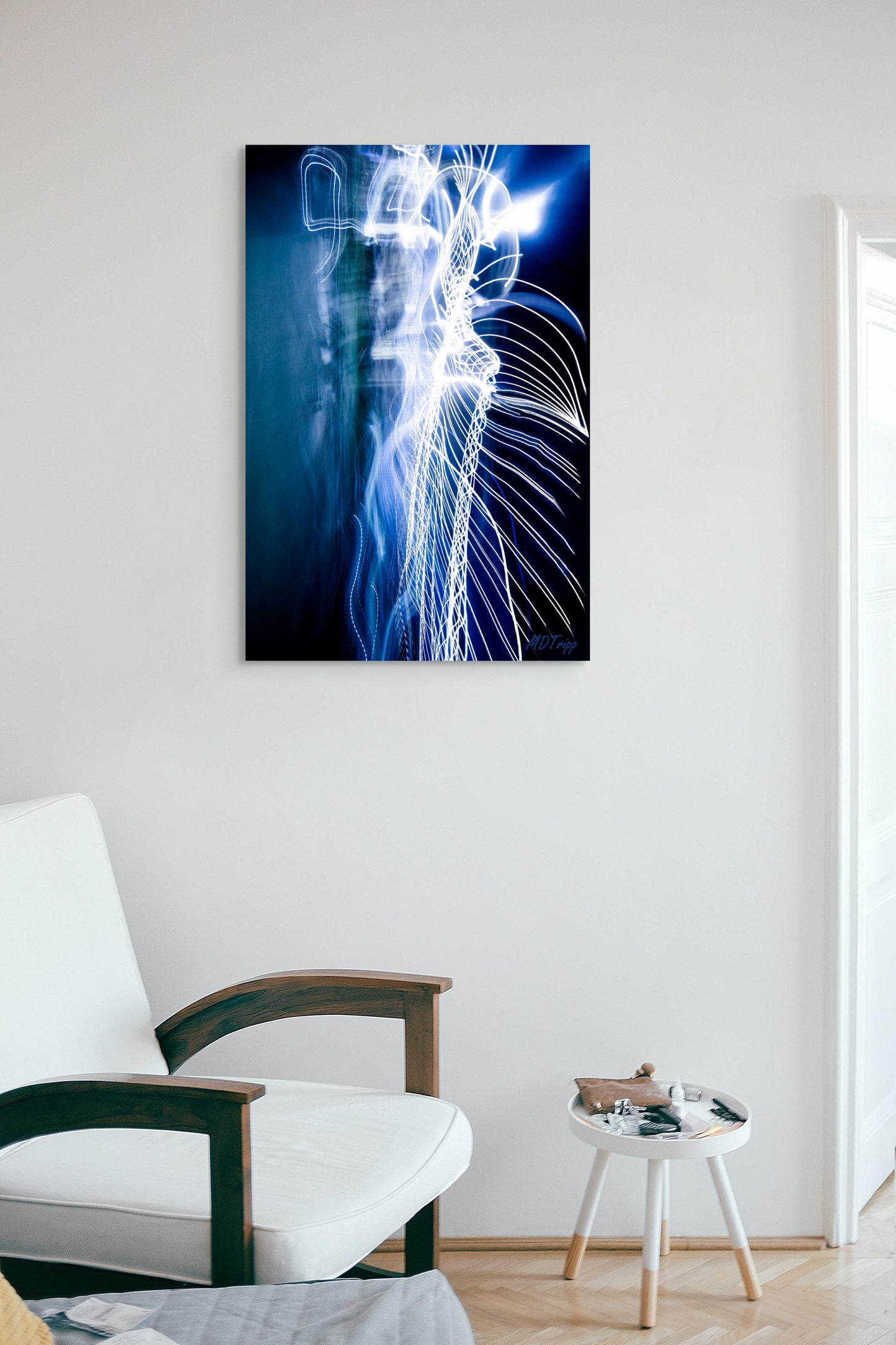 An electrifying abstract painting inspired by the concept of amperage, featuring bold lines, vibrant colors, and dynamic energy.