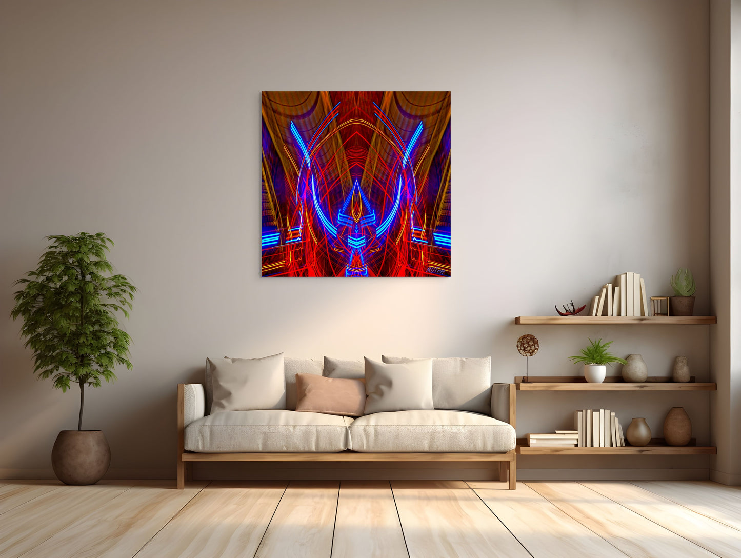 A futuristic painting inspired by Andromeda Command, featuring a space-themed setting with vibrant galaxies and dynamic starships.