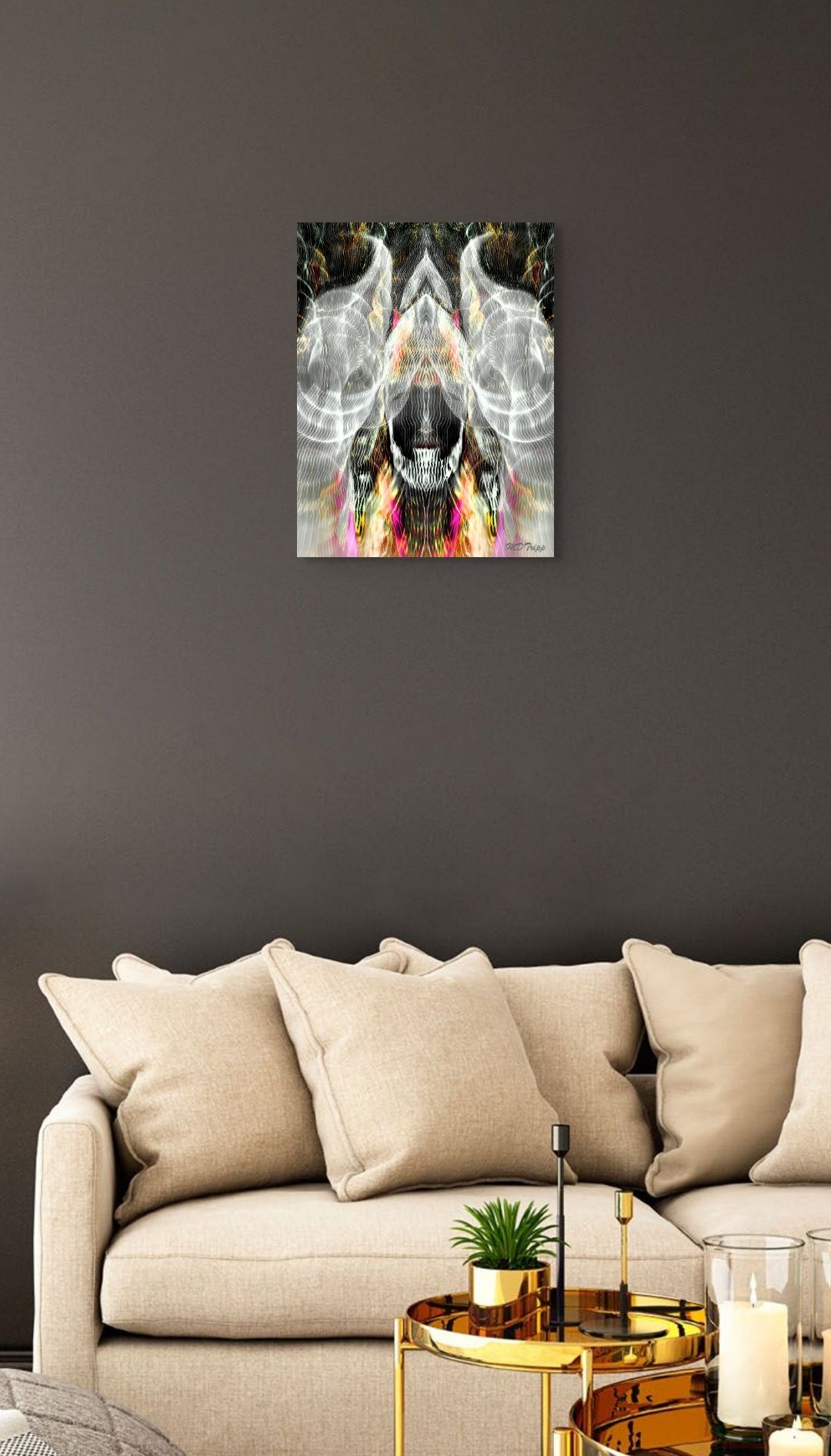 A commanding painting of a chieftain, showcasing a strong figure with intricate details and bold colors, symbolizing leadership and power.