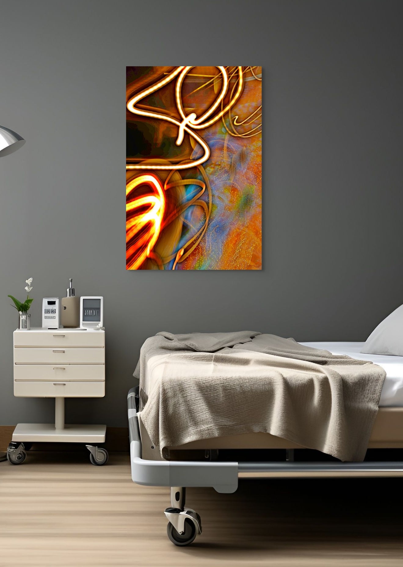 A captivating painting titled 'Inner Beauty,' featuring soft, radiant colors and abstract forms that symbolize the essence of beauty within.