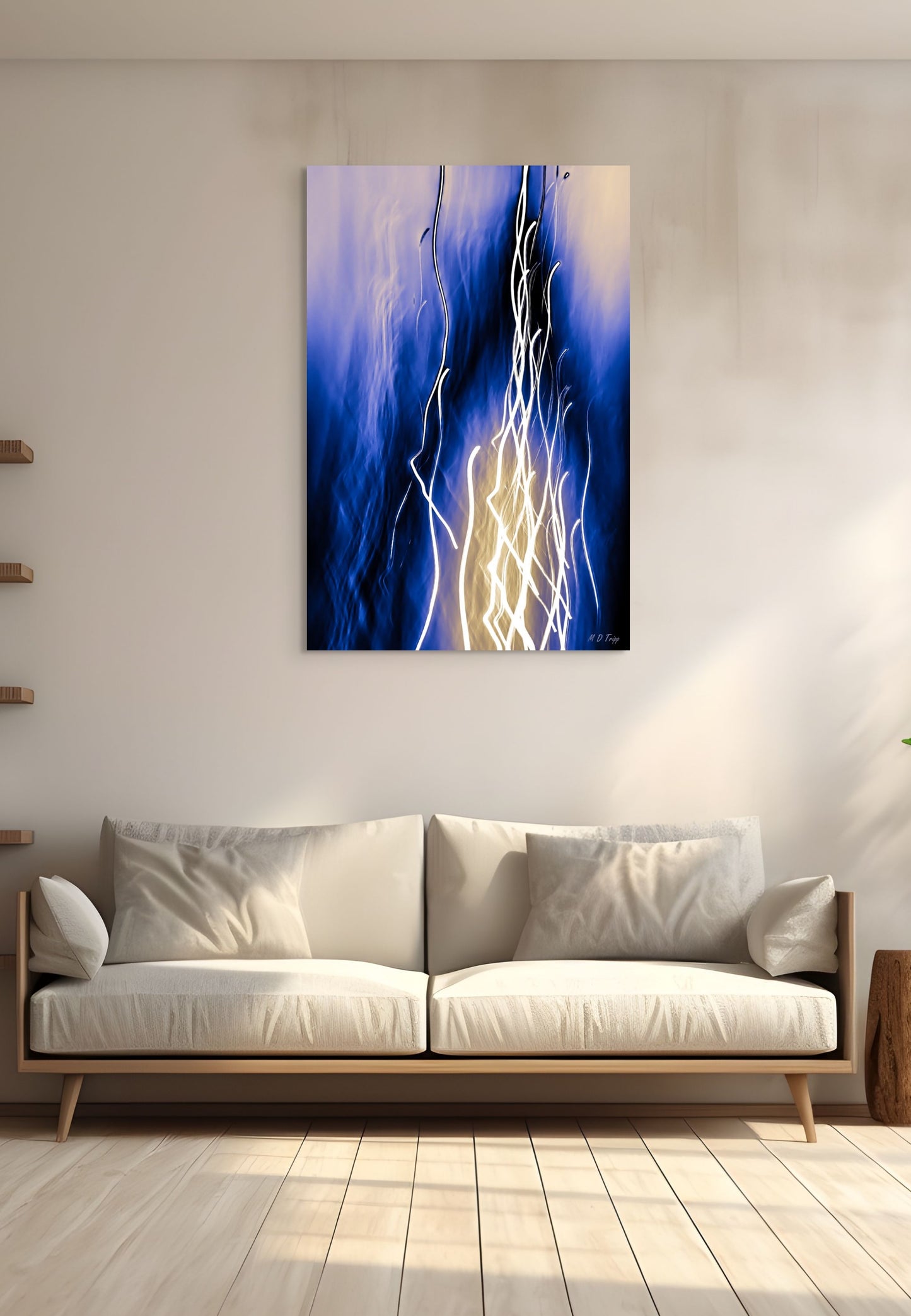 An evocative painting titled 'Life Eternal,' featuring luminous colors and flowing shapes that symbolize the cyclical and enduring essence of life.