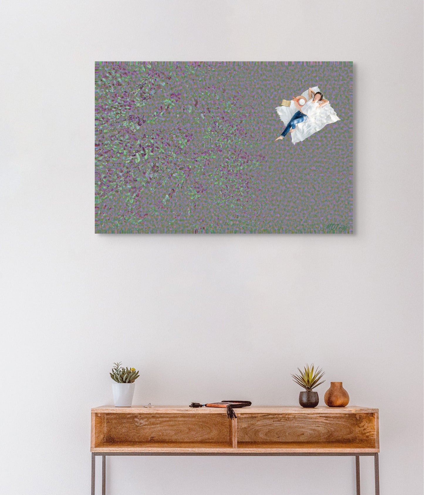 A contemplative painting titled 'Lost in Thought,' featuring a solitary figure or abstract imagery, symbolizing deep introspection and the complexity of the mind.