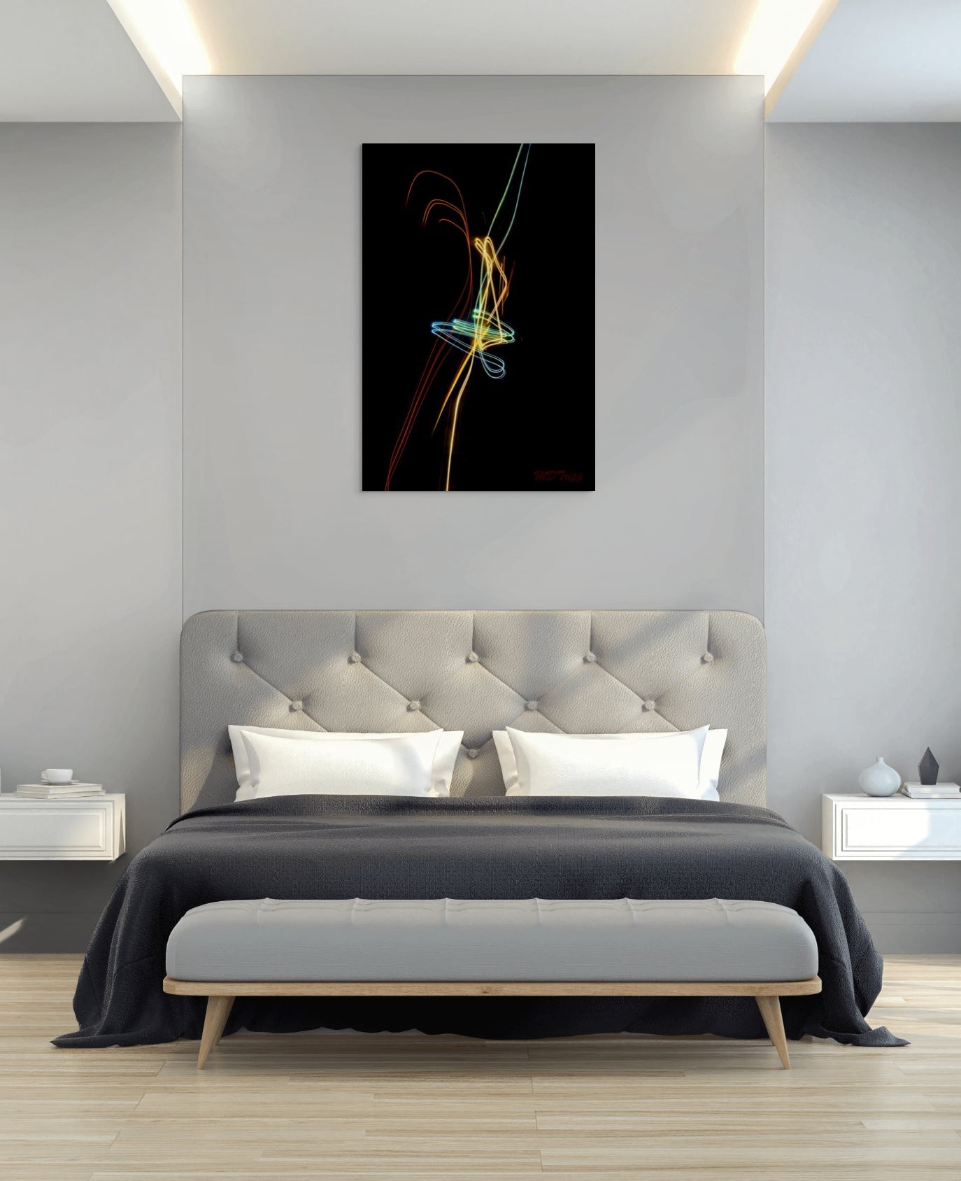 A passionate painting titled 'Lovers Tango,' capturing the elegant movement of a couple dancing a tango, filled with energy, emotion, and intimate connection.