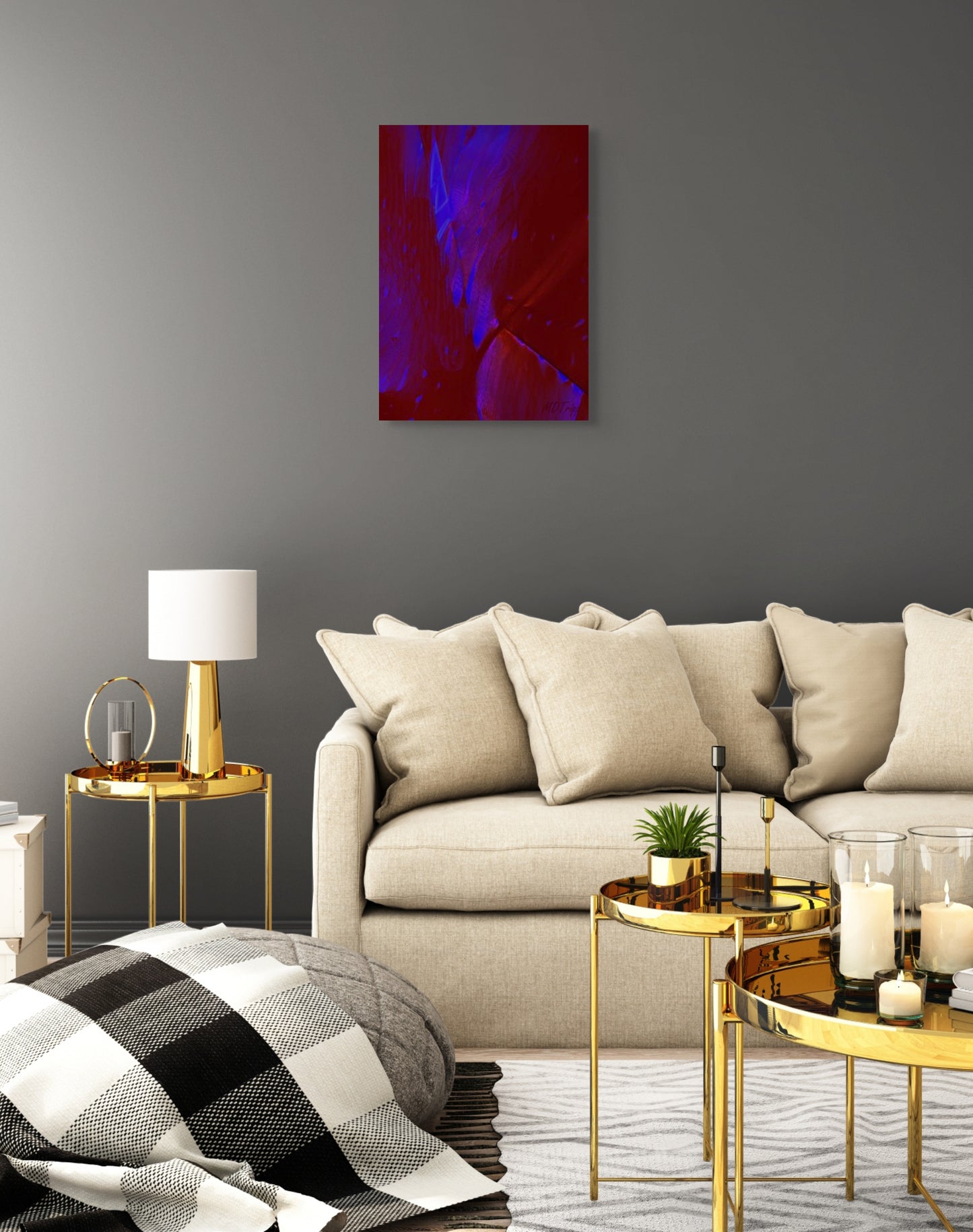 A bold painting titled 'Masked Warrior,' depicting a fierce figure wearing a mask, symbolizing strength, mystery, and resilience in battle.