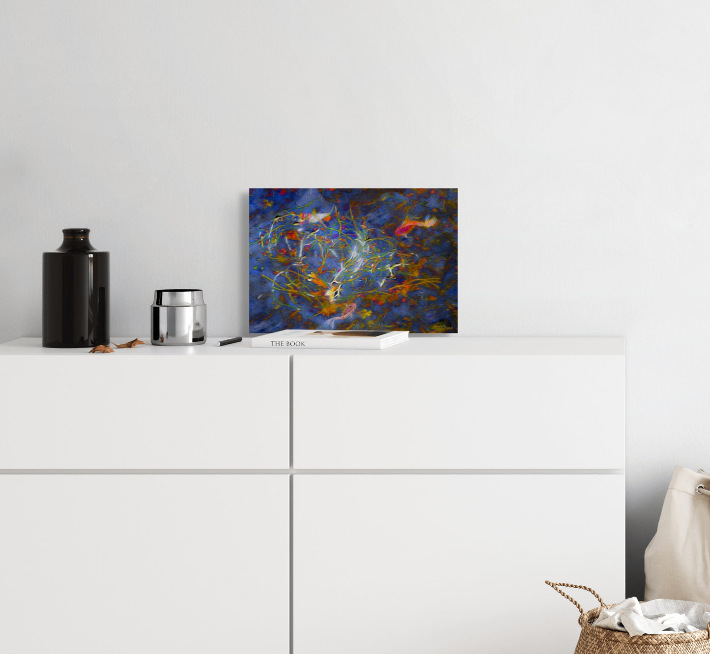 An inspiring painting titled 'Spreading Life,' depicting vibrant colors, blooming forms, or flowing energy, symbolizing growth, vitality, and the essence of life.