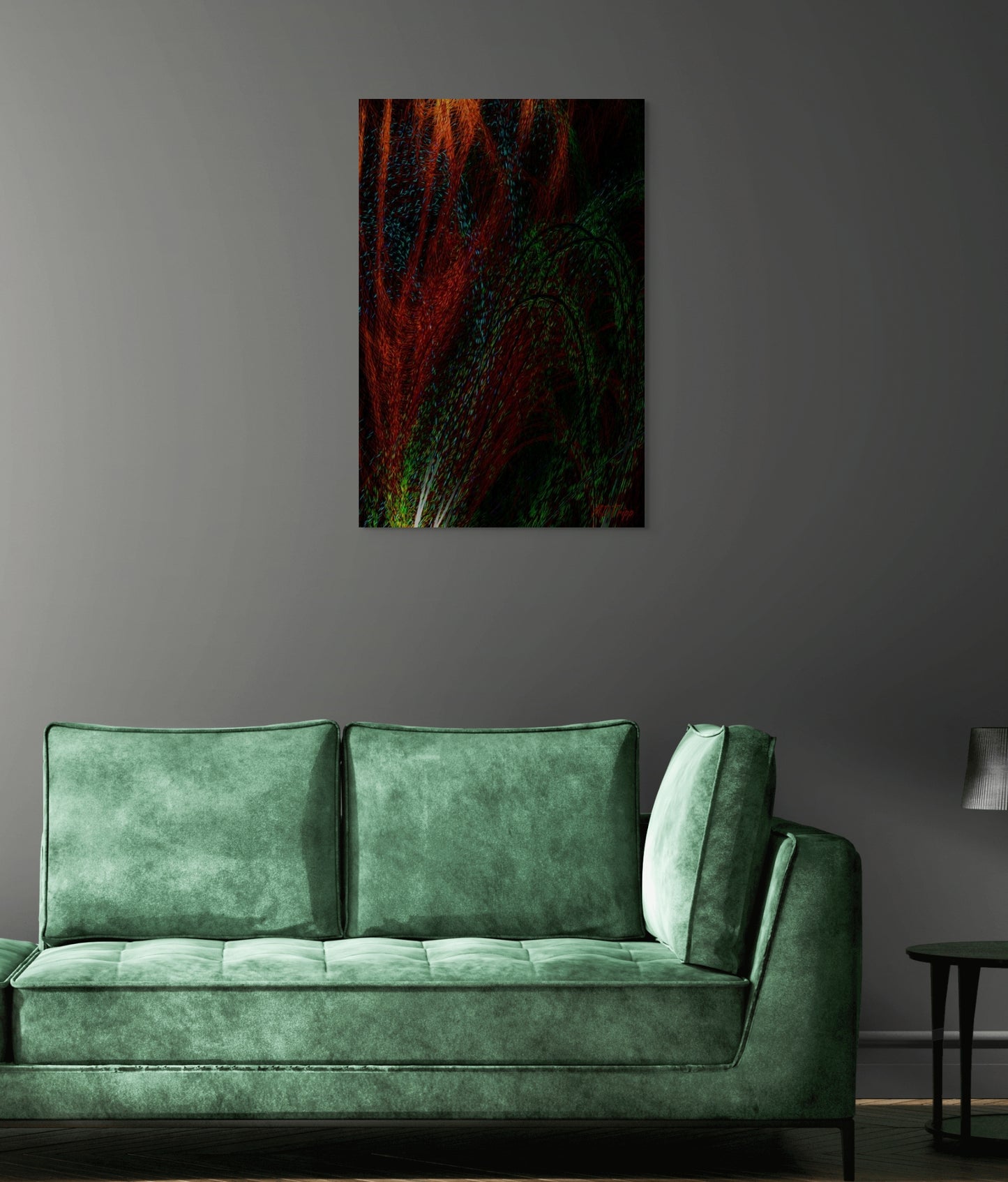 An evocative painting titled 'Walking Lost,' illustrating a solitary figure wandering through an abstract or natural landscape, symbolizing introspection and the journey of self-discovery