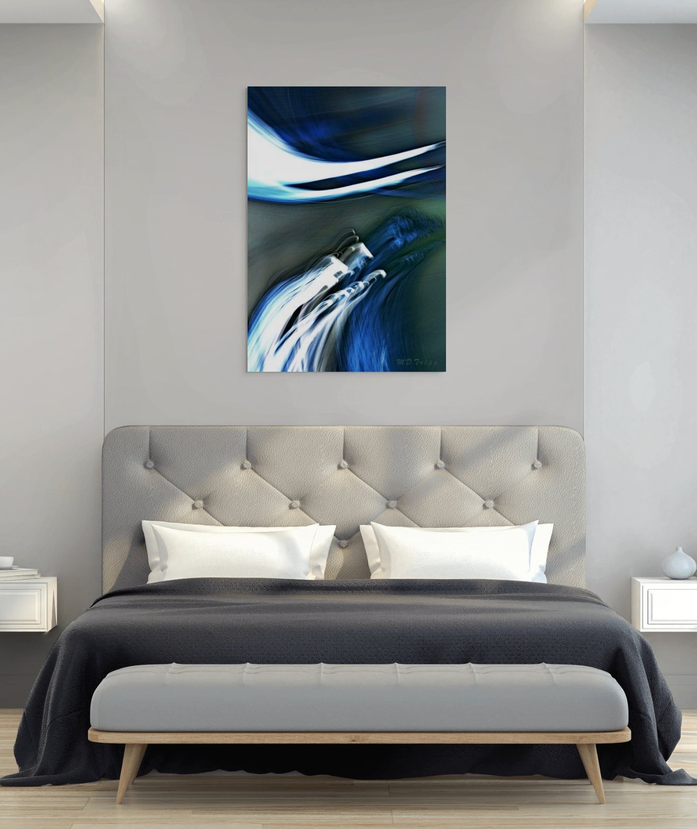 A serene and uplifting painting titled 'Whispers of Hope,' featuring soft, ethereal tones and delicate imagery, symbolizing optimism, renewal, and the quiet strength of hope.