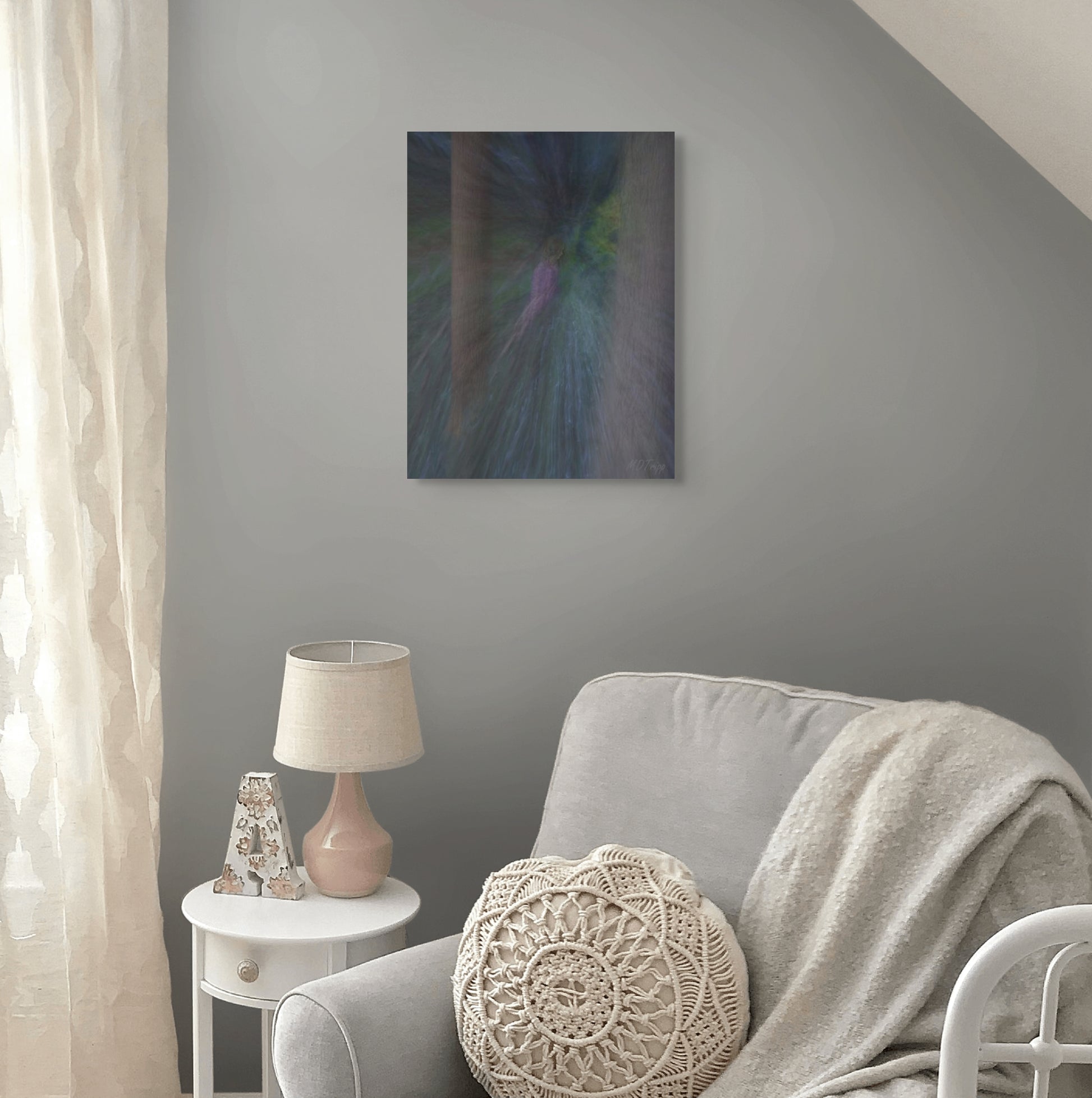 A captivating painting capturing a fleeting moment, with dynamic brushstrokes and a blend of vivid and soft tones.