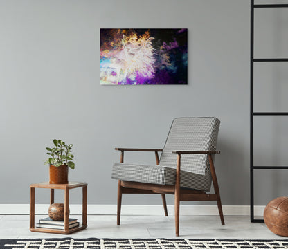 A captivating painting of the Beast and the Maiden, depicting their contrasting forms in an emotionally charged scene with rich colors.