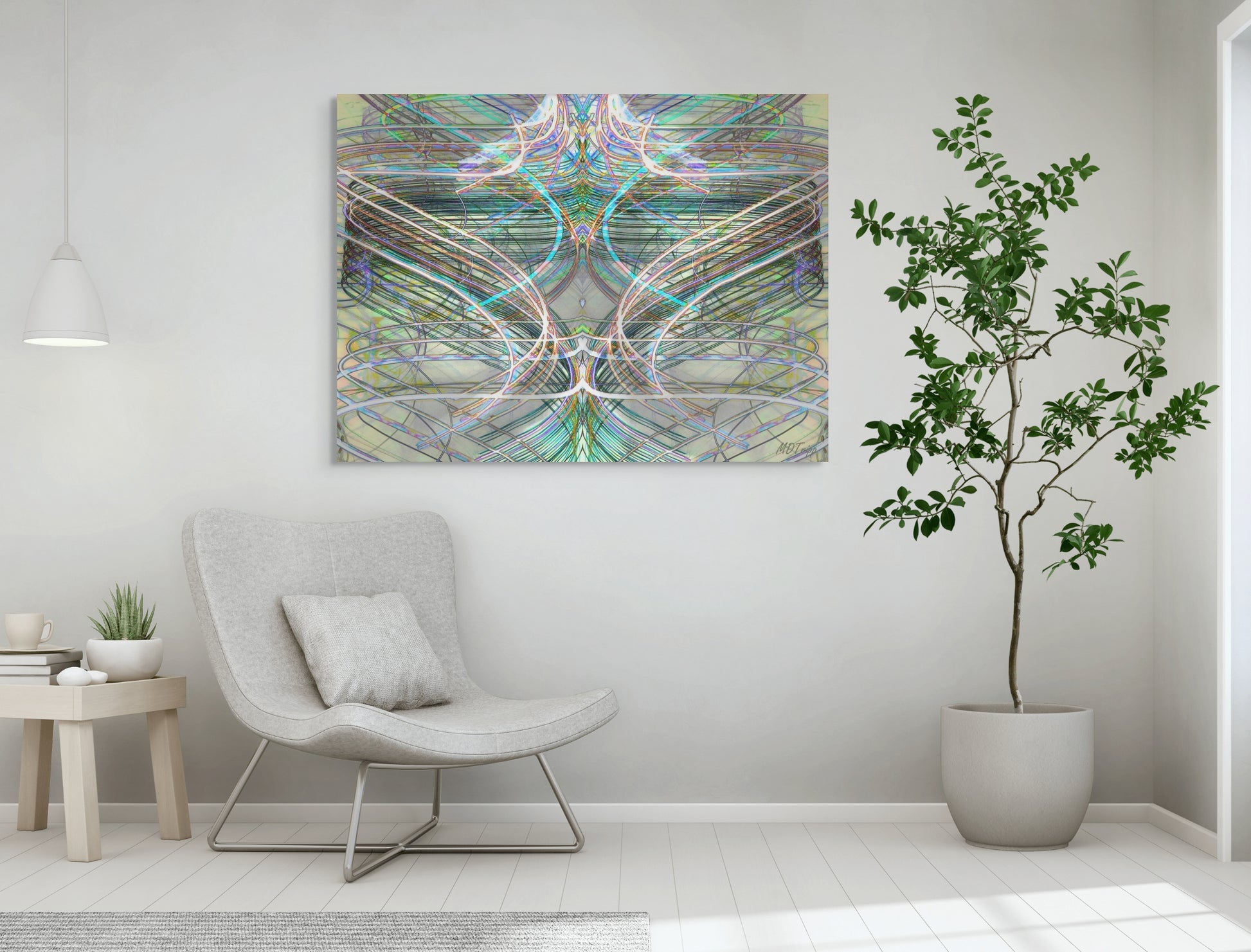 A captivating painting of crystal rocks, featuring intricate details and a shimmering, multi-colored palette that reflects light in a dynamic way.