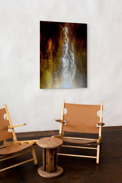 An evocative painting titled 'Deep Emotions,' featuring abstract shapes and rich, dark hues that convey intense feelings and depth.