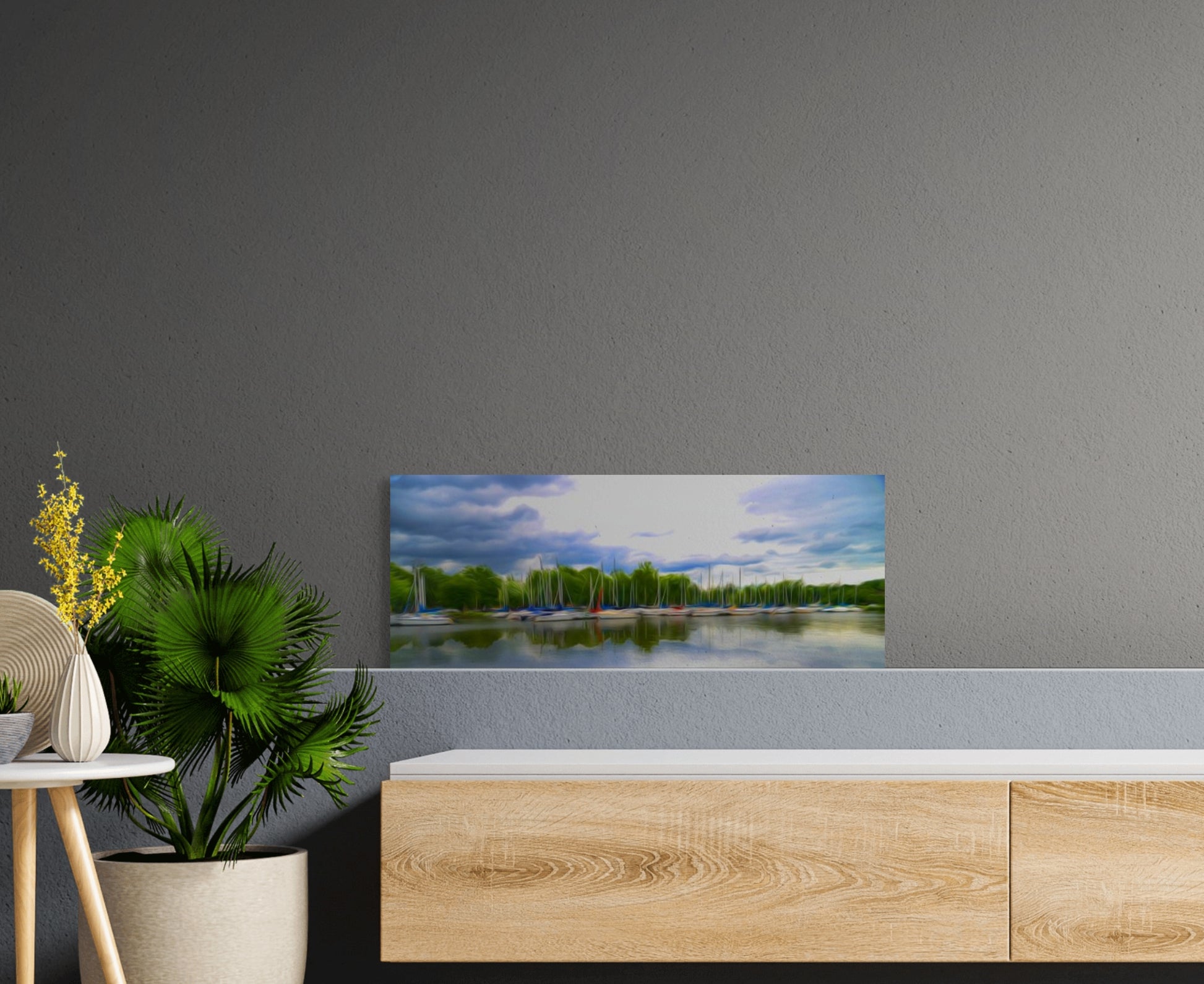 A whimsical painting titled 'Floating Dreams,' featuring soft, ethereal colors and abstract forms that evoke a sense of peaceful dreaming and weightlessness.