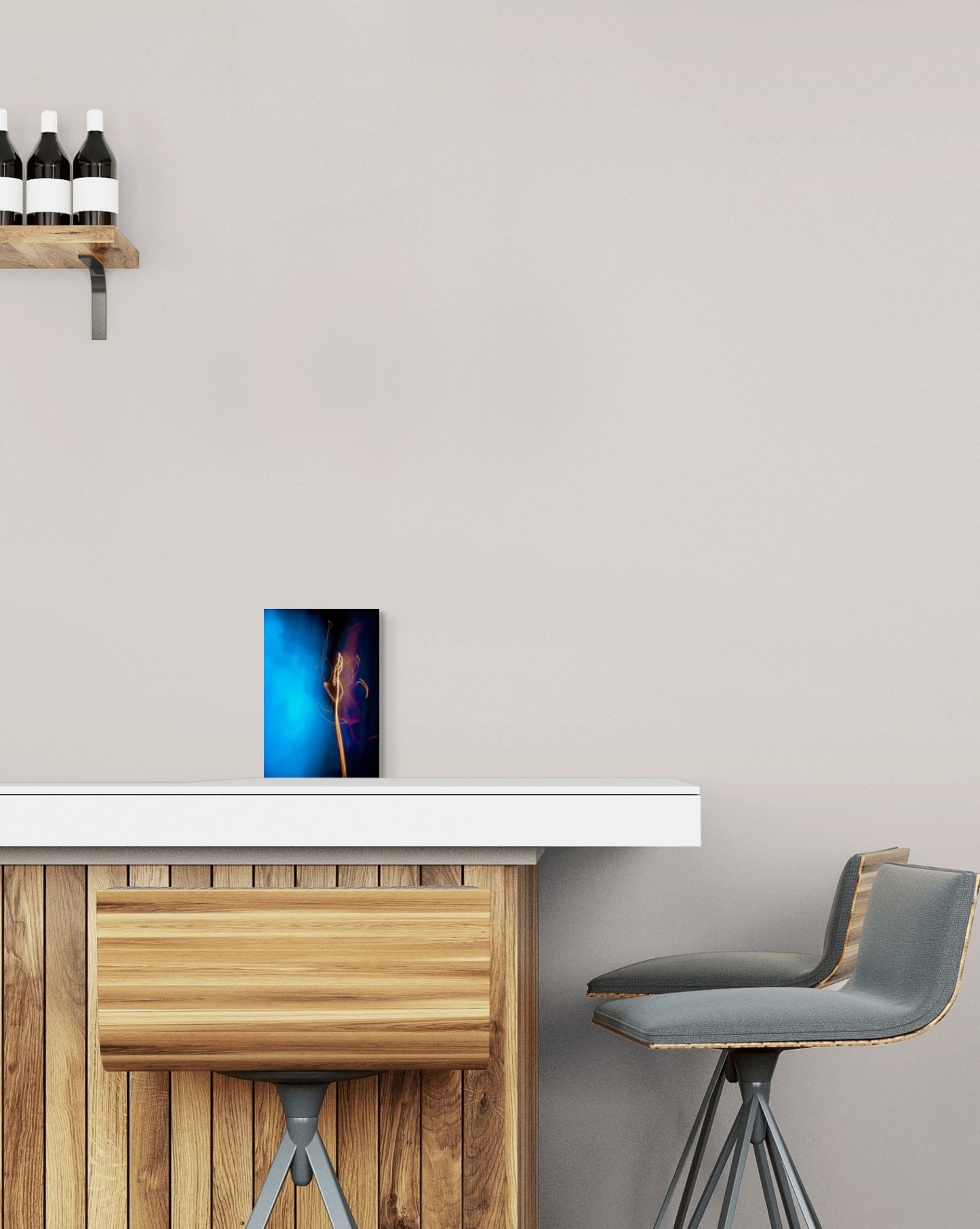 A dynamic painting titled 'Hard Jazz,' featuring bold, abstract forms and energetic lines that reflect the intensity and rhythm of jazz music.