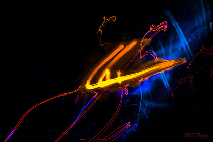 A lively painting titled 'Jammin,' capturing the energy and rhythm of musicians playing together, with vibrant colors and dynamic movement.