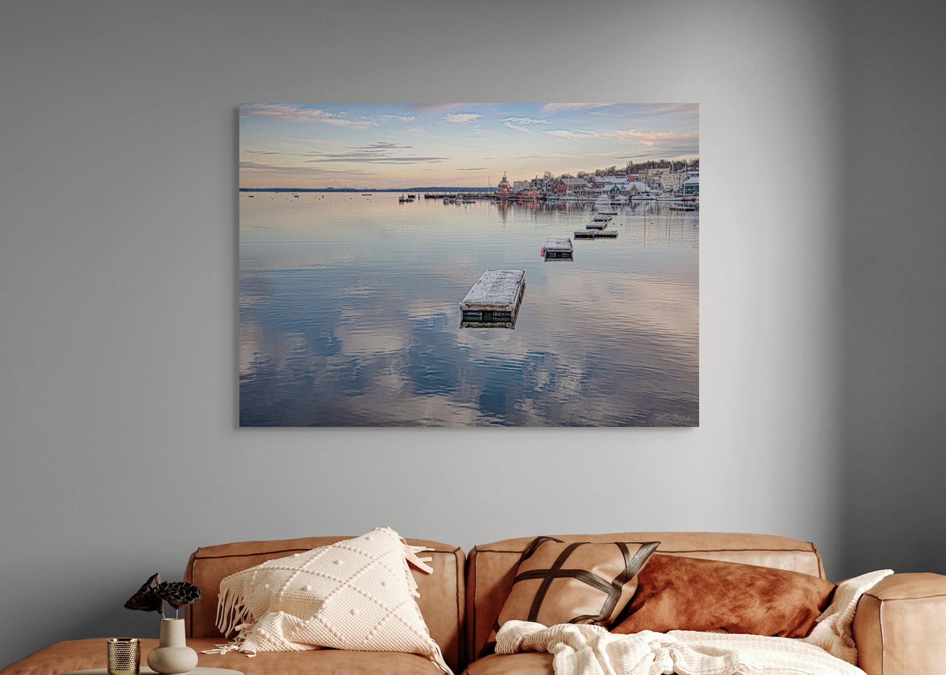 A captivating painting titled 'Links to Belfast,' showcasing a blend of historic and modern elements, reflecting the connections between past and present in Belfast.