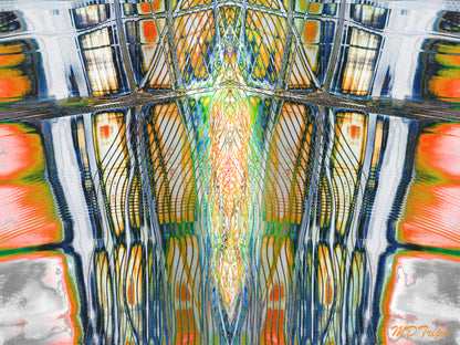 A reflective painting titled 'Living Within,' featuring soft, muted colors and abstract shapes that evoke the inner journey of self-discovery and personal growth.