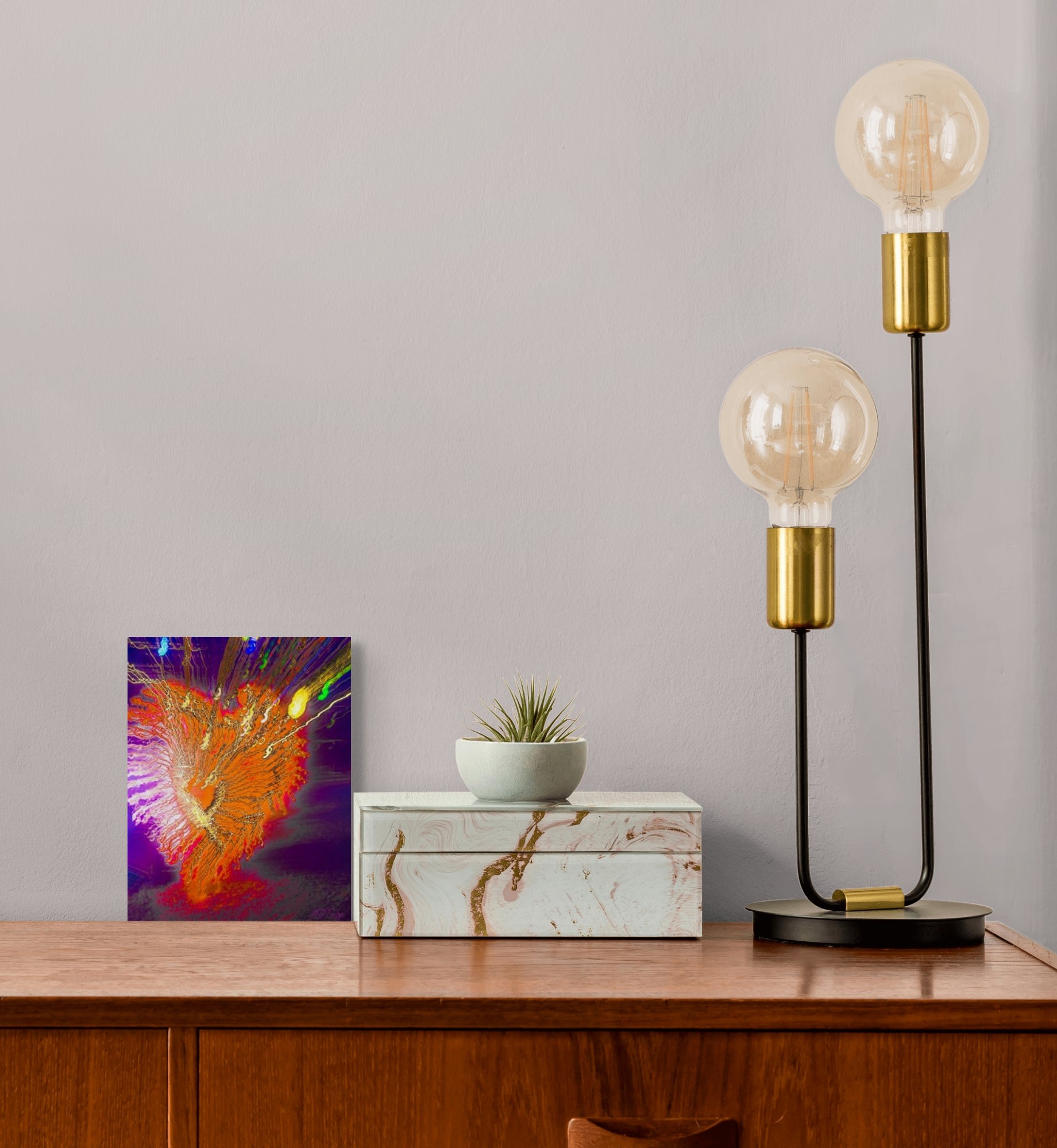 A powerful painting titled 'My Beating Heart,' symbolizing emotions and vitality through bold colors and abstract shapes, capturing the essence of life's pulse.