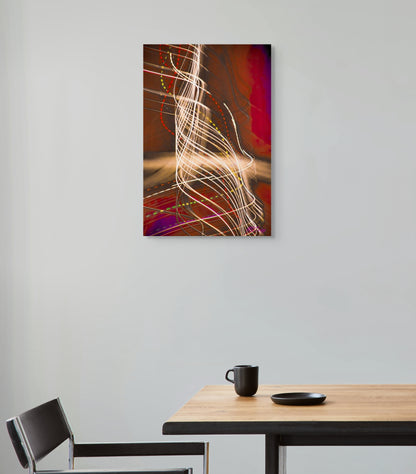 A whimsical painting titled 'Passing Wind,' capturing the fluid motion of the wind with abstract patterns and soft colors, evoking a sense of freedom and natural flow.