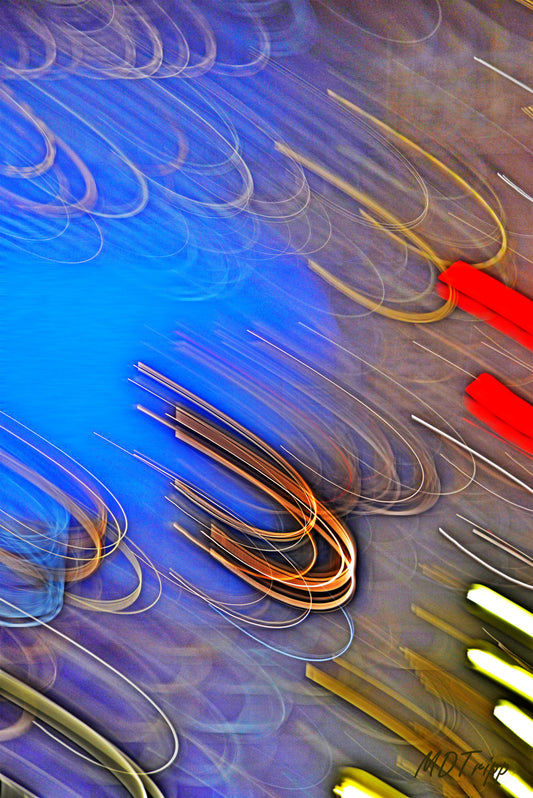 A dynamic painting titled 'Running the Derby,' capturing the excitement and energy of a horse race, with horses in full motion and a sense of competition and speed.