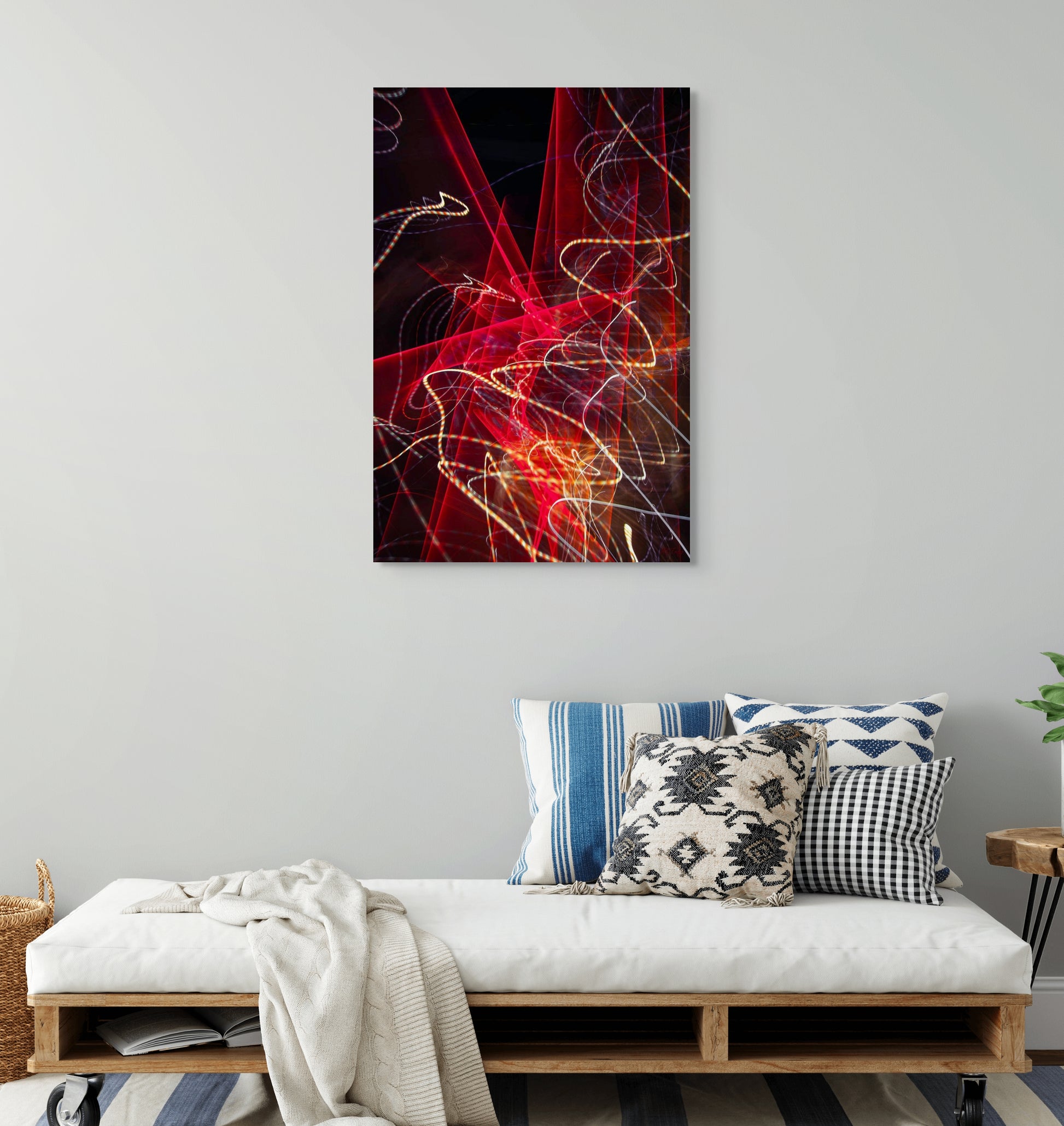 A luminous painting titled 'Star of Faith,' featuring a radiant star shining brightly in a dark sky, symbolizing hope, guidance, and spiritual inspiration.
