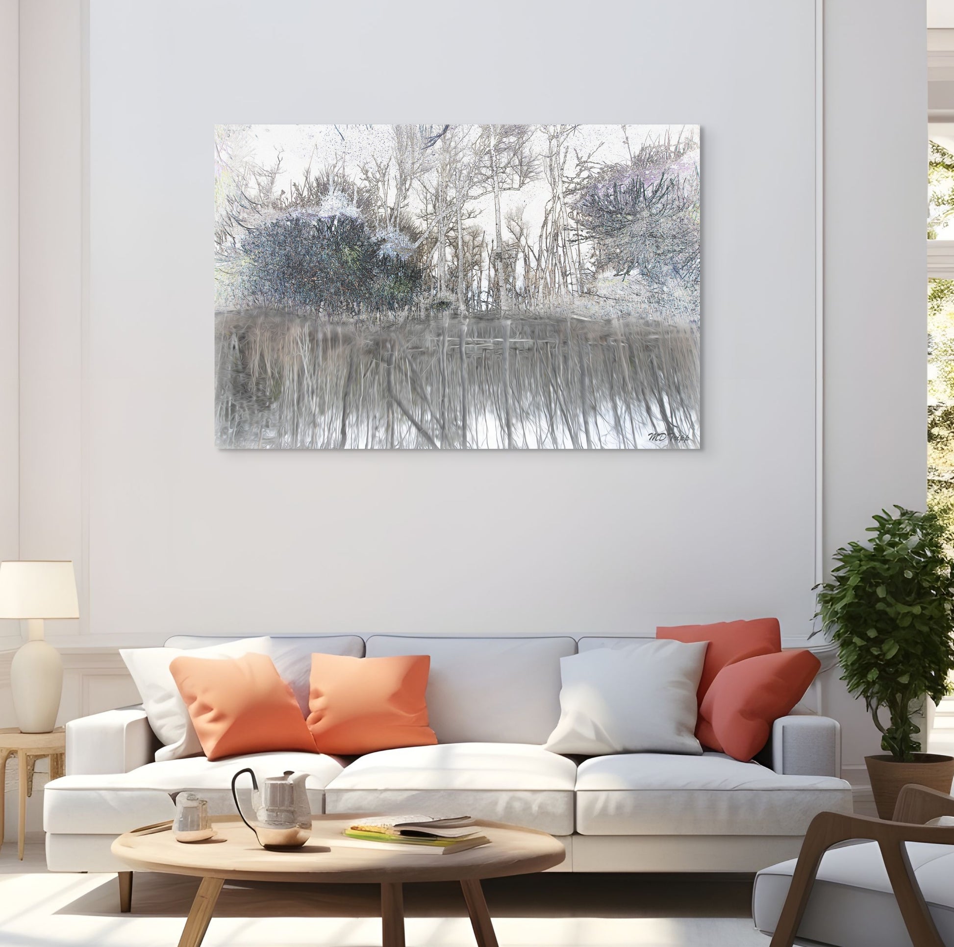 A mysterious painting titled 'Still Secrets Within,' featuring subtle, hidden elements or symbols that suggest untold stories, evoking a sense of intrigue and quiet contemplation.
