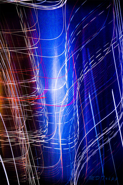 A captivating painting titled 'Swirling City Winds,' showcasing the dynamic motion of wind currents weaving through a vibrant urban landscape, symbolizing energy and urban life.