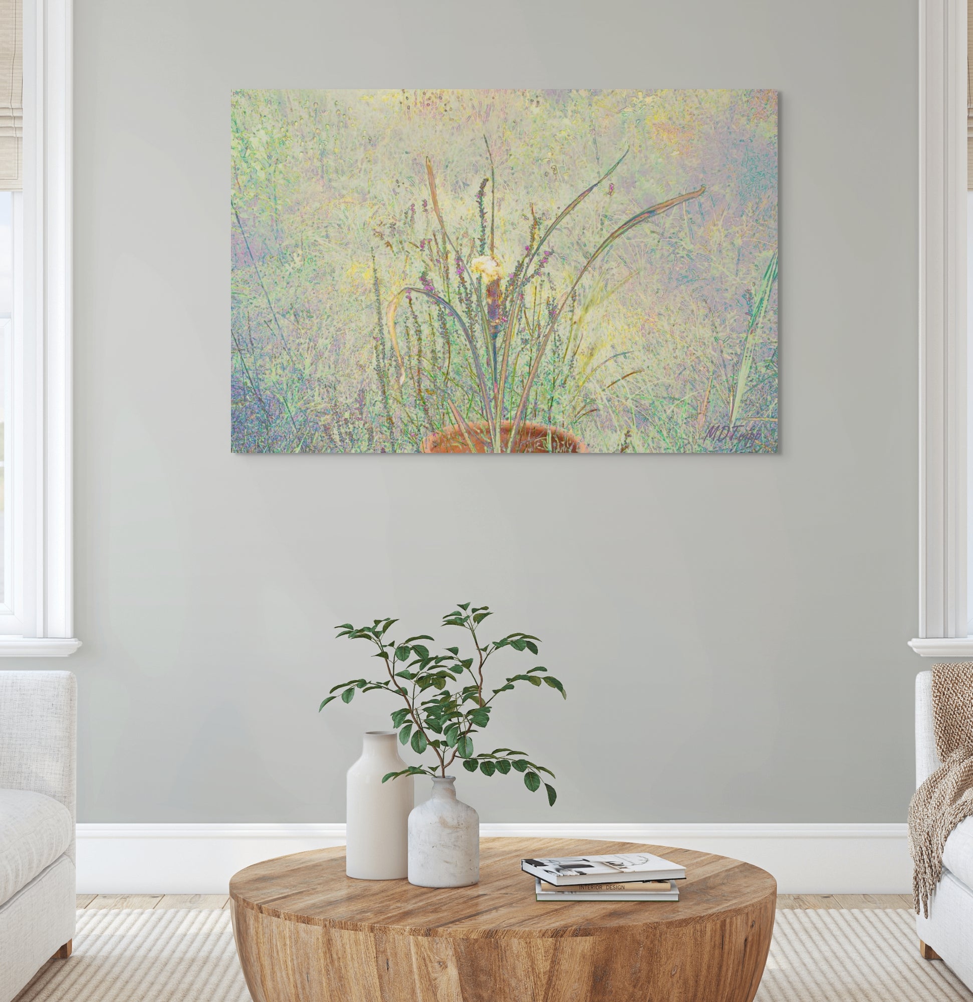 An inspiring painting titled 'The Beautiful Life Around,' featuring vibrant scenes of nature, people, or everyday moments, celebrating the beauty and harmony of life.
