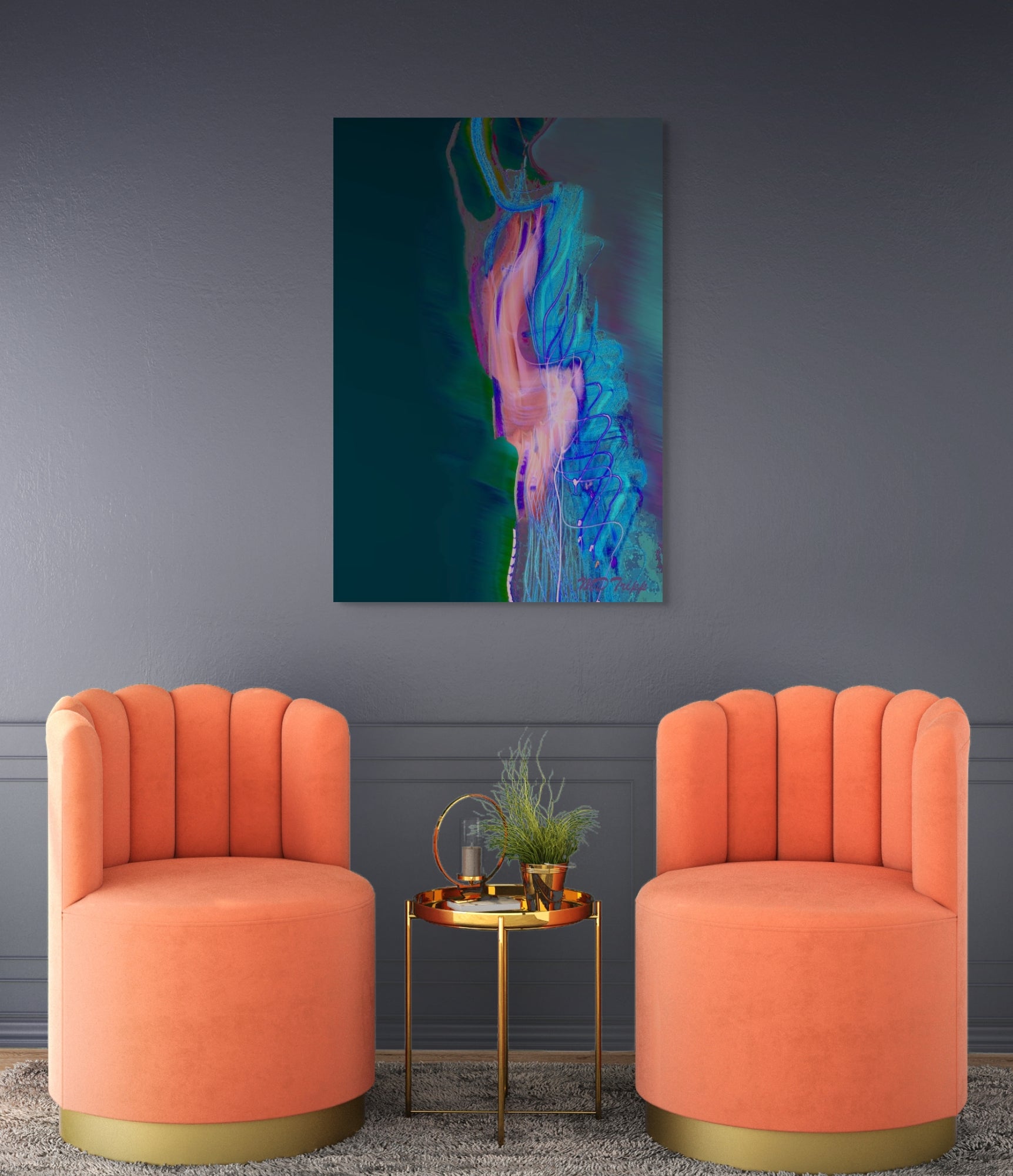A powerful painting titled 'The Conquistador,' depicting a bold and commanding figure, symbolizing exploration, conquest, and resilience, set against a dramatic backdrop.