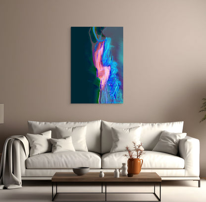 A powerful painting titled 'The Conquistador,' depicting a bold and commanding figure, symbolizing exploration, conquest, and resilience, set against a dramatic backdrop.