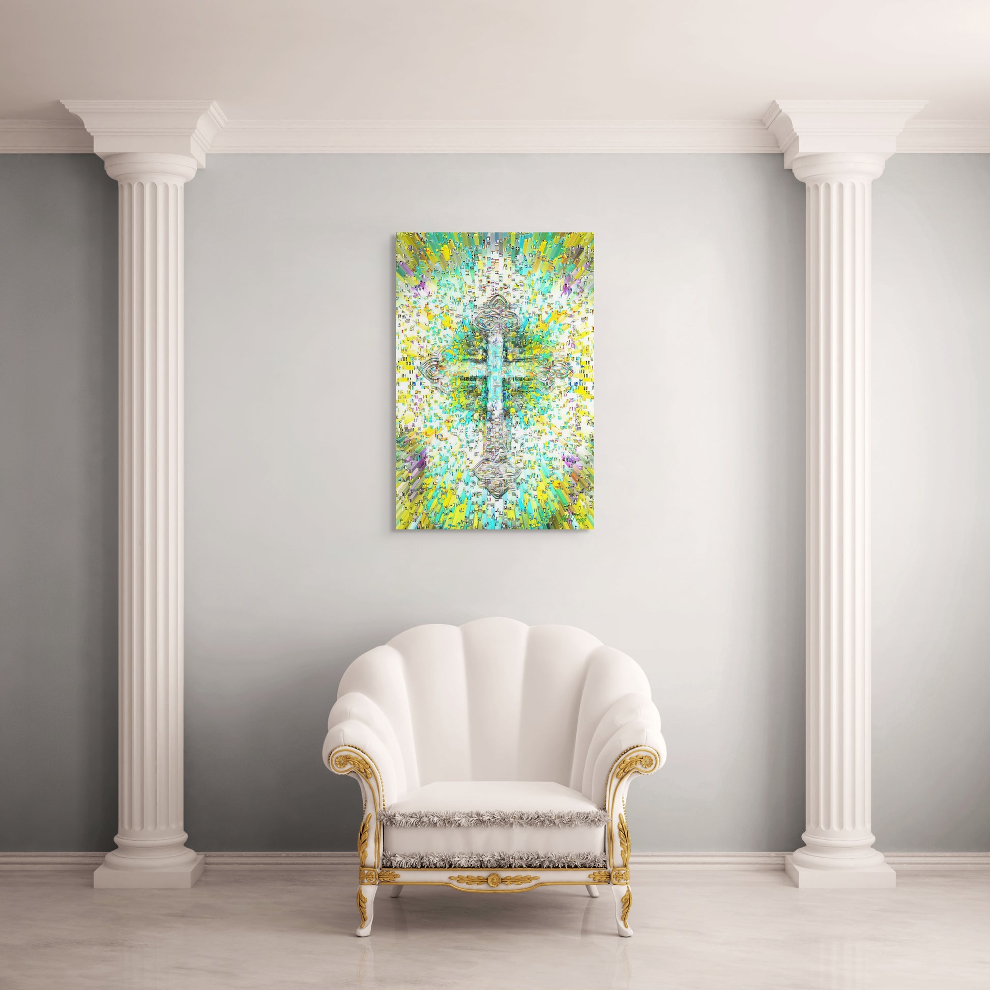 A soulful painting titled 'Union of Souls,' portraying the harmonious connection between beings, symbolizing love, unity, and spiritual oneness through abstract or figurative forms.