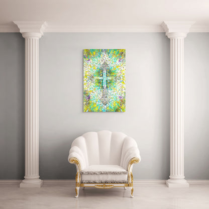 A soulful painting titled 'Union of Souls,' portraying the harmonious connection between beings, symbolizing love, unity, and spiritual oneness through abstract or figurative forms.