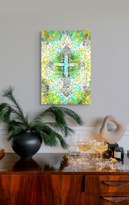 A soulful painting titled 'Union of Souls,' portraying the harmonious connection between beings, symbolizing love, unity, and spiritual oneness through abstract or figurative forms.