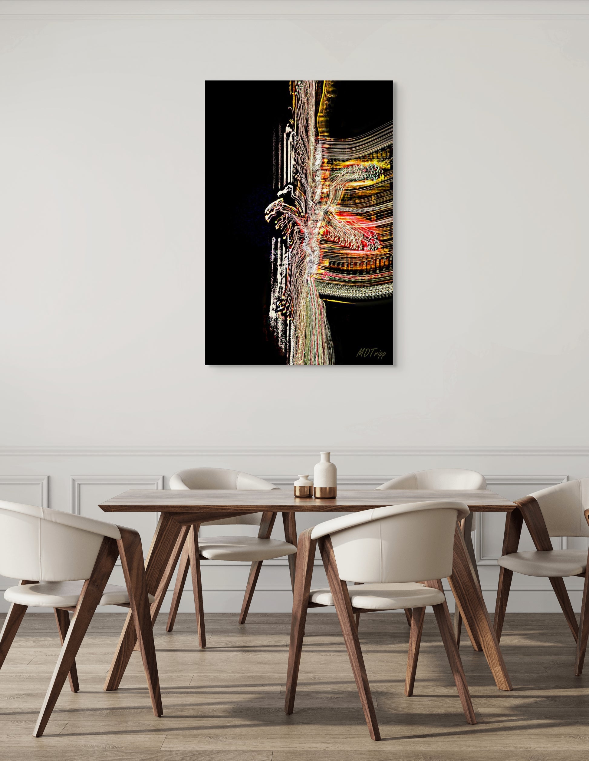 A powerful painting titled 'War,' capturing the intensity and devastation of conflict through bold imagery, dark tones, and dynamic composition, symbolizing the chaos and human cost of war.