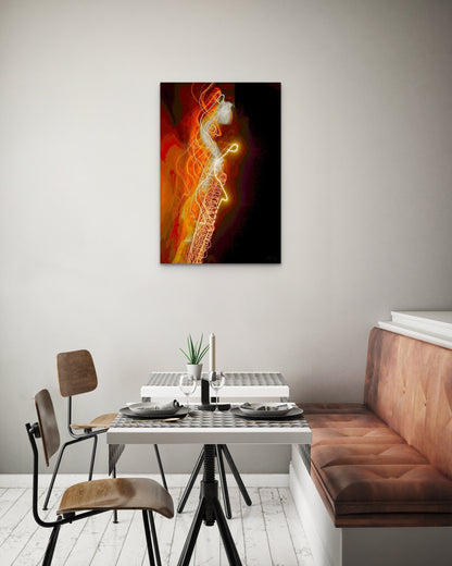 A mysterious painting of an uncertain night out, featuring shadowy figures, moody tones, and an enigmatic atmosphere.