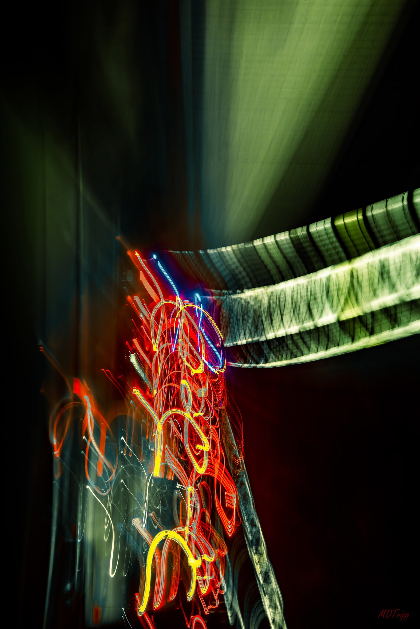 A unique painting titled 'Industrial Dwelling,' featuring a blend of architectural elements with industrial design, showcasing raw textures and urban aesthetics.