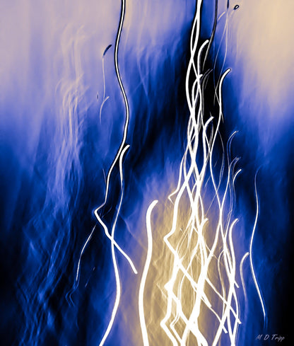 An evocative painting titled 'Life Eternal,' featuring luminous colors and flowing shapes that symbolize the cyclical and enduring essence of life.